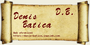 Denis Batica vizit kartica